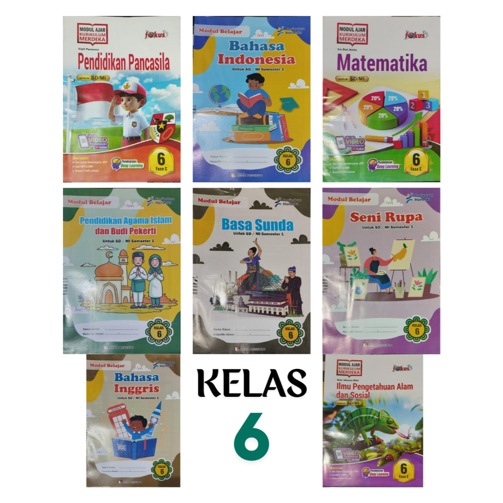 BUKU MODUL/LKS KELAS 6 SD/MI PENERBIT FOKUS DAN MEDIA PRESSINDO