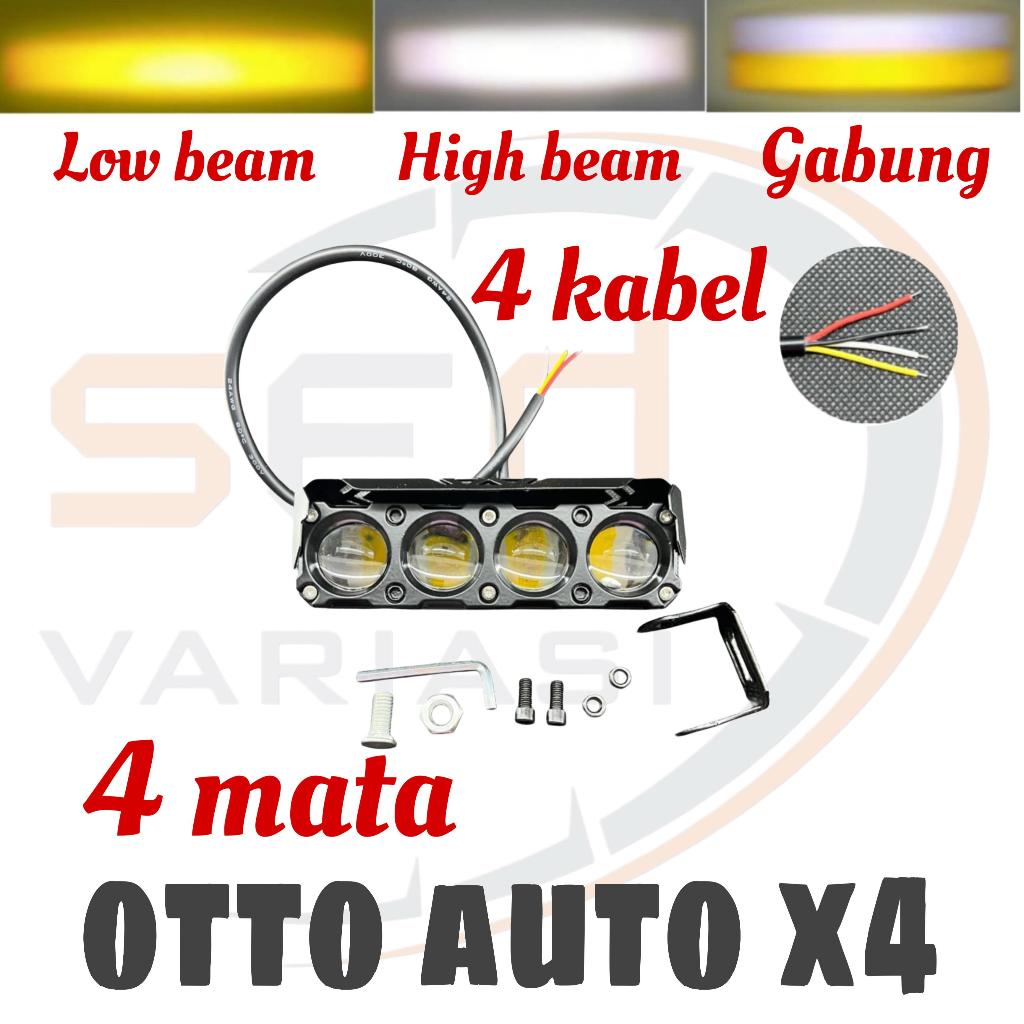 OTTO X4 LAMPU TEMBAK 4 MATA LAMPU SOROT MOBIL MOTOR