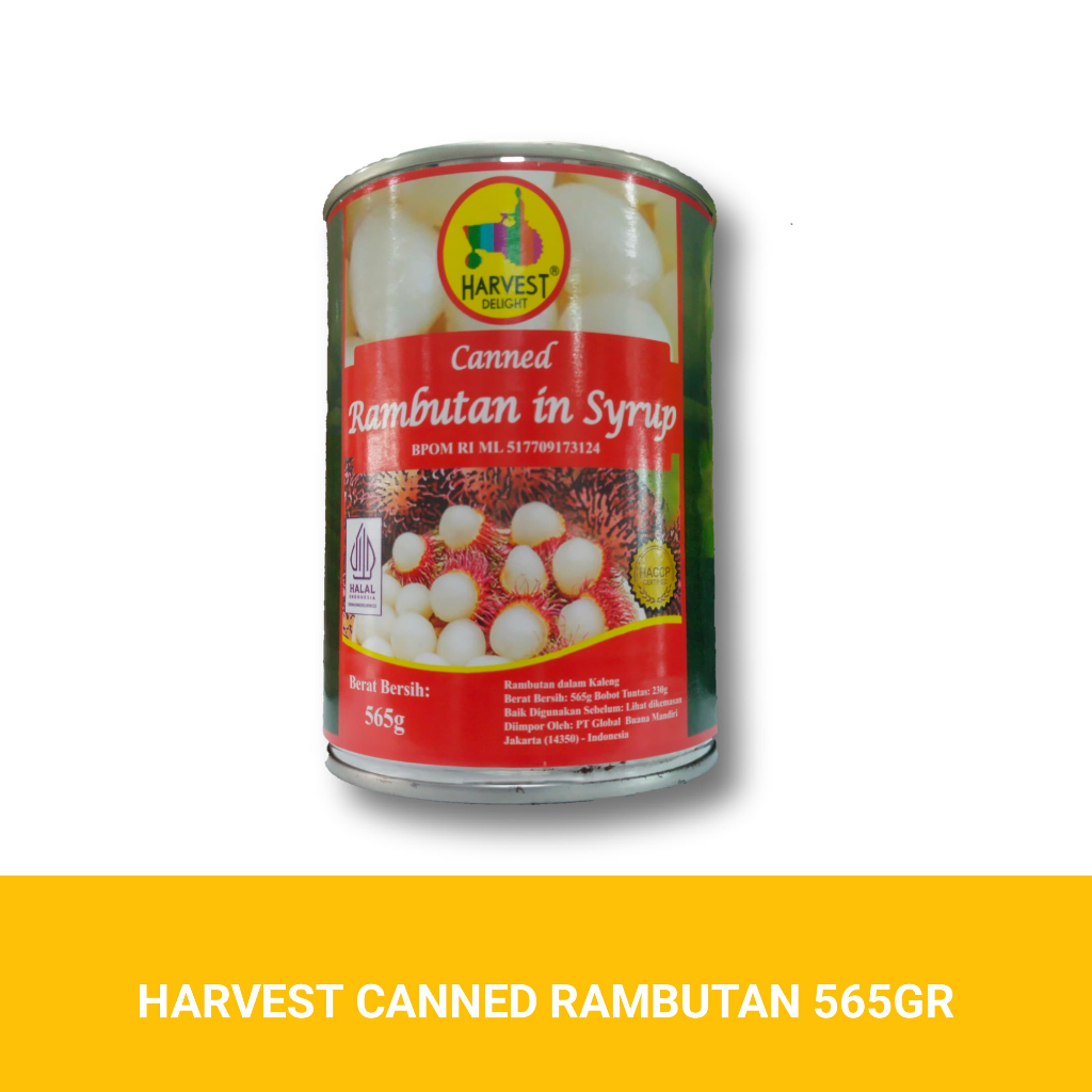 

HARVEST CANNED RAMBUTAN IN SYRUP 565GR | BUAH RAMBUTAN KALENG 565GR