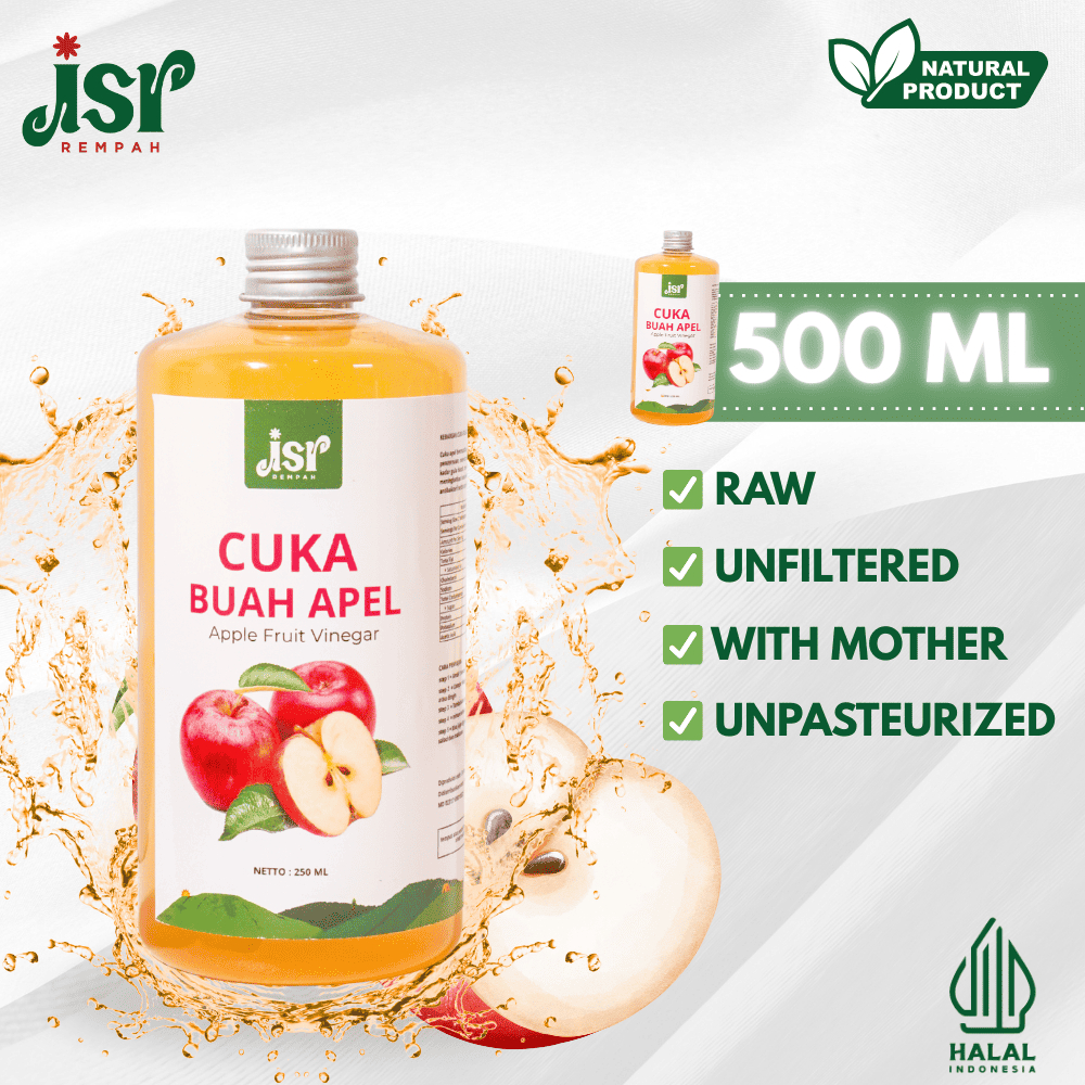 

JSR Rempah Cuka Apel Asli Apple Cider Vinegar Cuka Sari Apel 500 ml