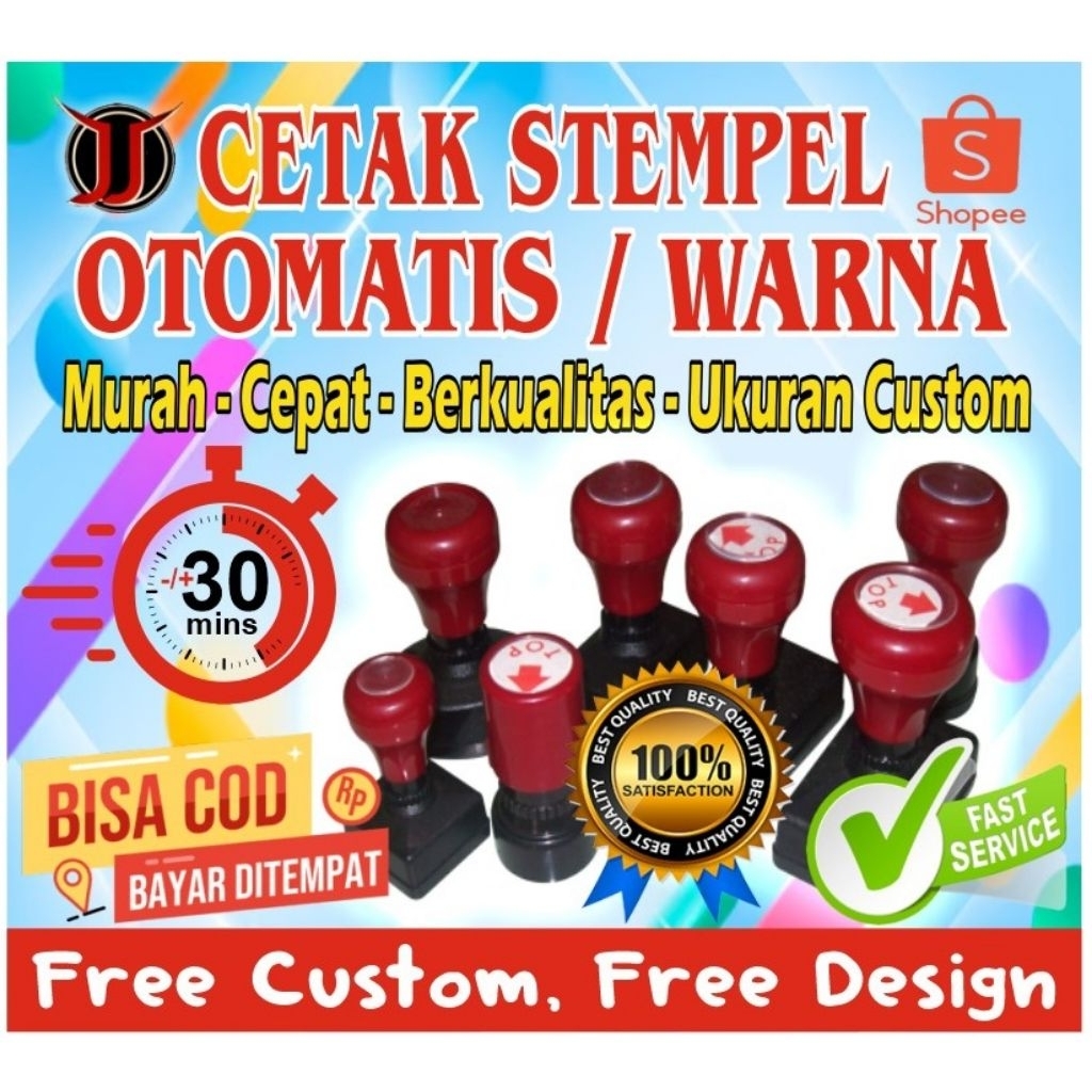 

stempel flash otomatis gratis desain