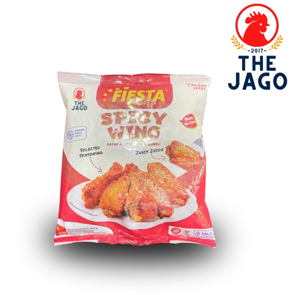 

Fiesta Spicy Wing 400gr - Sayap Ayam Pedas Beku Lapis Bumbu Rempah untuk Goreng & Panggang