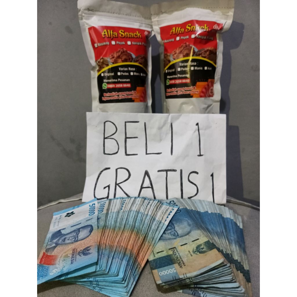 

snack viral berhadiah uang tunai langsung didalam kemasan