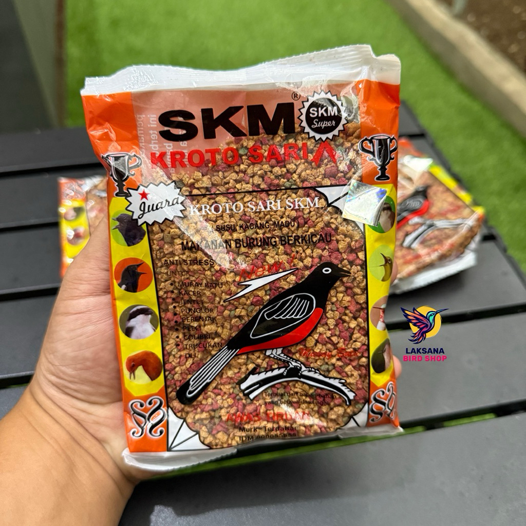 VOER SKM KROTOSARI KASAR ORIGINAL PABRIK, PAKAN HARIAN BURUNG BERKICAU
