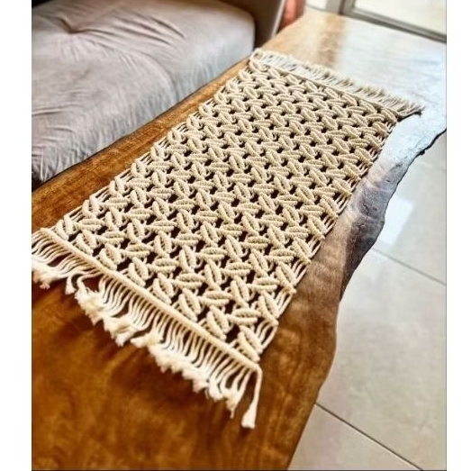 taplak meja bohemian macrame | macrame meja | macrame taplak meja | macrame tablecloth