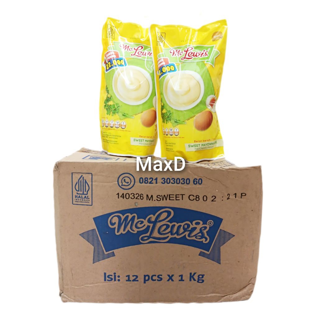 

MC Lewis Sweet Mayonnaise 1kg× 12 Pcs 1 Dus