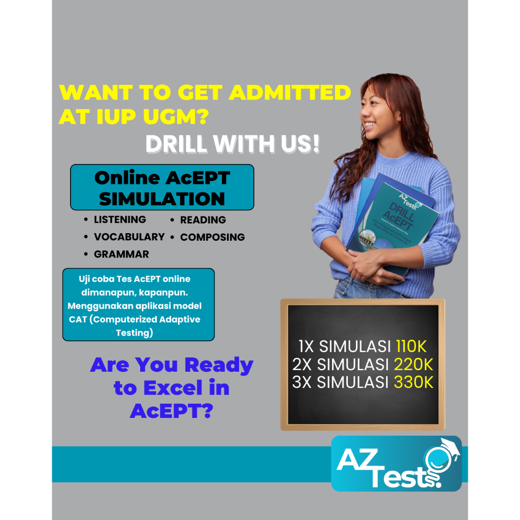 Simulasi acept iup ugm / Simulasi Online acept ugm/ latihan soal acept / tes acept ugm