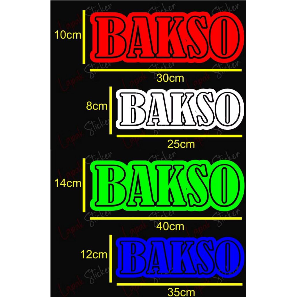 

Tulisan stiker cutting bakso untuk etalase dan gerobak jualan