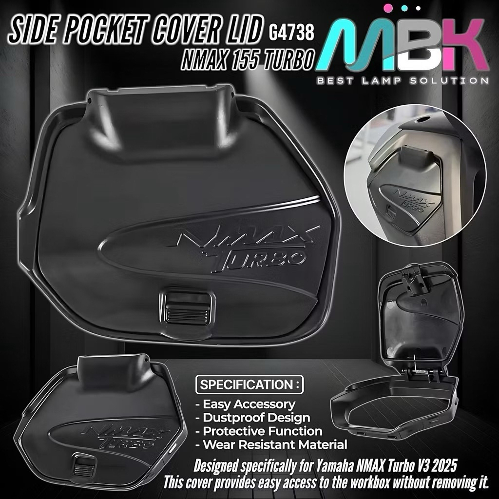 Penutup Laci Motor NMAX Turbo NMAX Neo S Model V3 Slide Buka Otomatis