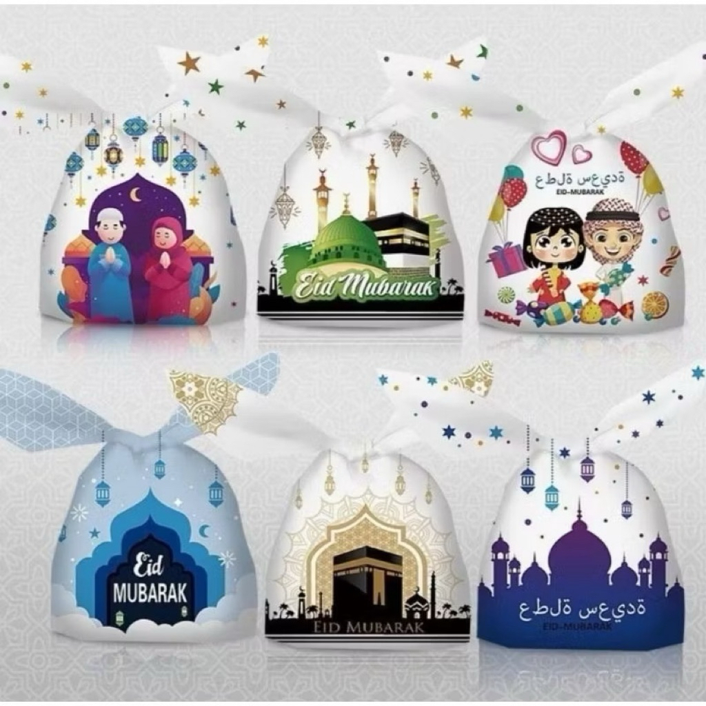 

(10 PCS) GOODIE BAG SOUVENIR LEBARAN COOKIES BAG HAMPERS IDUL FITRI GOODIE BAG TALI IKAT