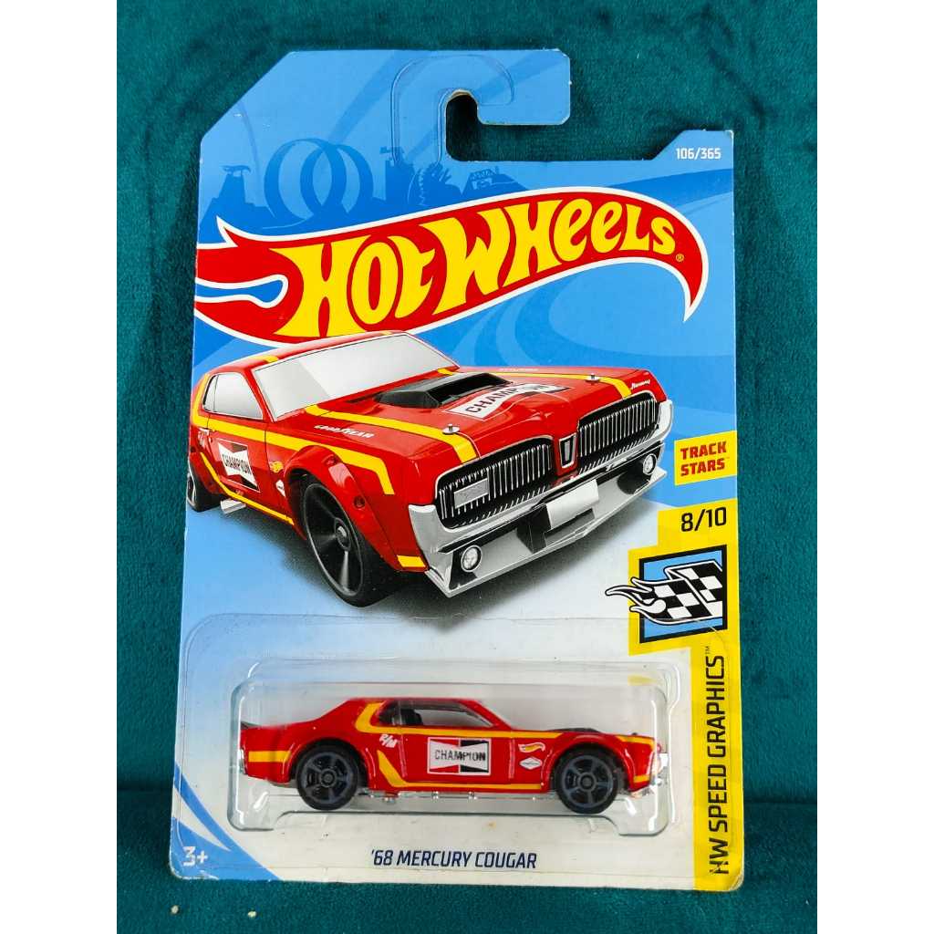 HOT WHEELS 68 MERCURY COUGAR RED