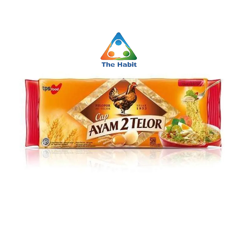 

(The Habit) Mie Cap Ayam 2 Telor Lebar Keriting 200 gr