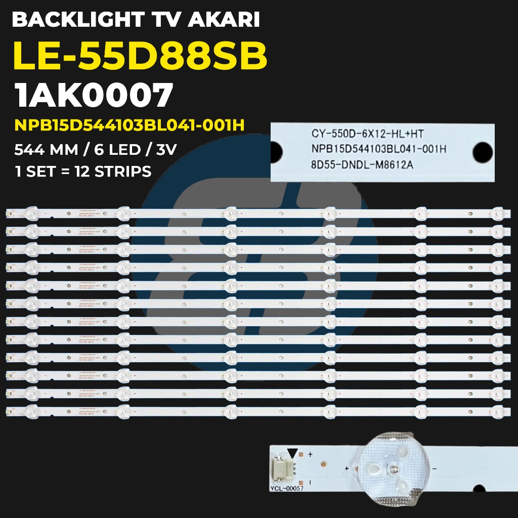 BACKLIGHT TV AKARI 55 Inch LE-55D88SB LE55D88SB NPB15D544103BL041-001H