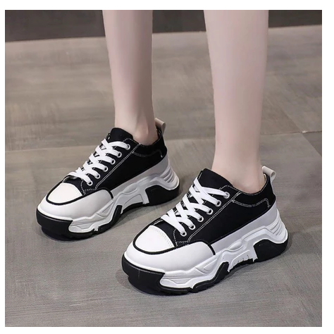 WL19902  Sepatu Wanita Sneakers Wanita Sepatu Sekolah Sepatu Tinggi Sepatu Kanvas Women Shoes Girly 