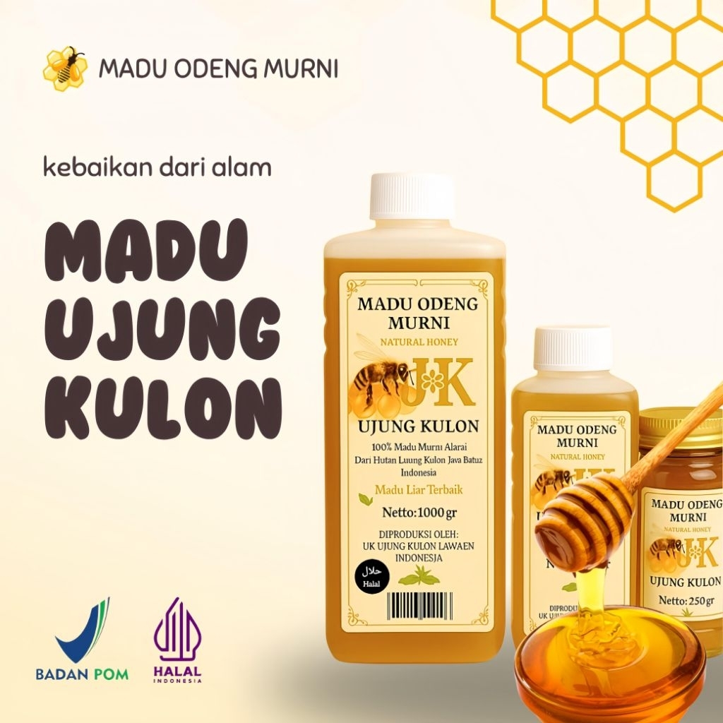 

MADU MURNI 100% ALAMI TANPA CAMPURAN /MADU ODENG LIAR (APIS DORSATA) DARI HUTAN UJUNG KULON JAWA BARAT INDONESIA