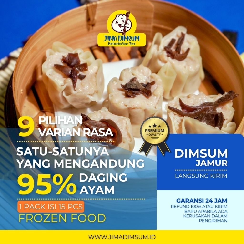 

Jima Dimsum Jamur Frozen Food 1 pack isi 15 pcs Halal Premium