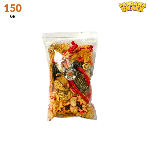 

Kerupuk Seblak Campur Mix Bumbu Kacang Original 150gr Lotek