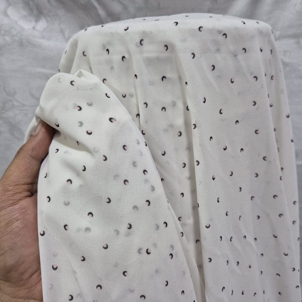kain ceruty babydol motif polkadot - kain ceruti motif premium k