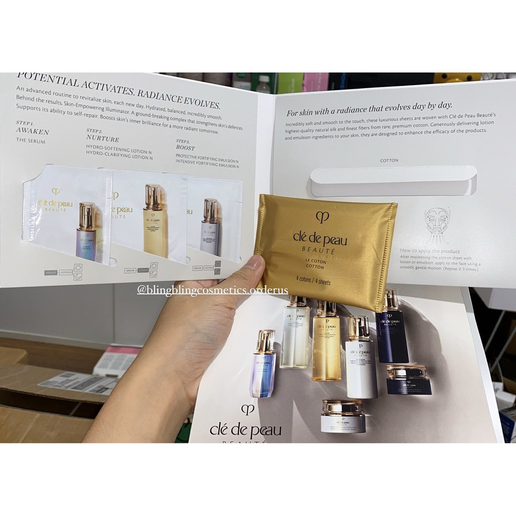 Cle De Peau Beaute Key Radiance Care Set Serum Moisturizer Le Cotton Lotion/ Basic Care