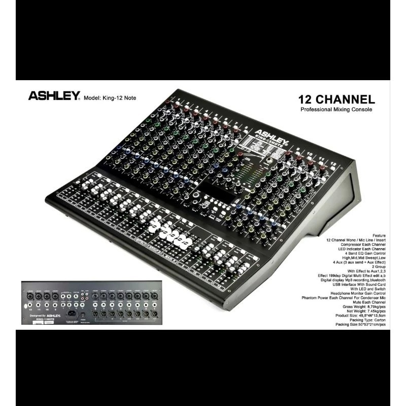 MIXER AUDIO ASHLEY KING12 NOTE/KING 12 NOTE COMPRESSOR NEW ORIGINAL