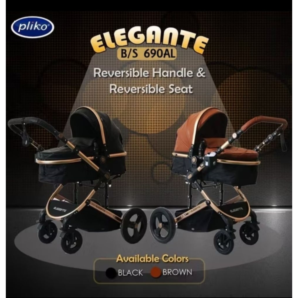 stroller pliko elegante preloved