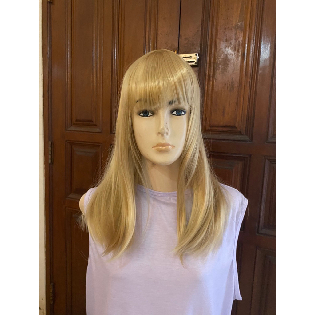 Wig Rambut Palsu Blonde Pendek Anime