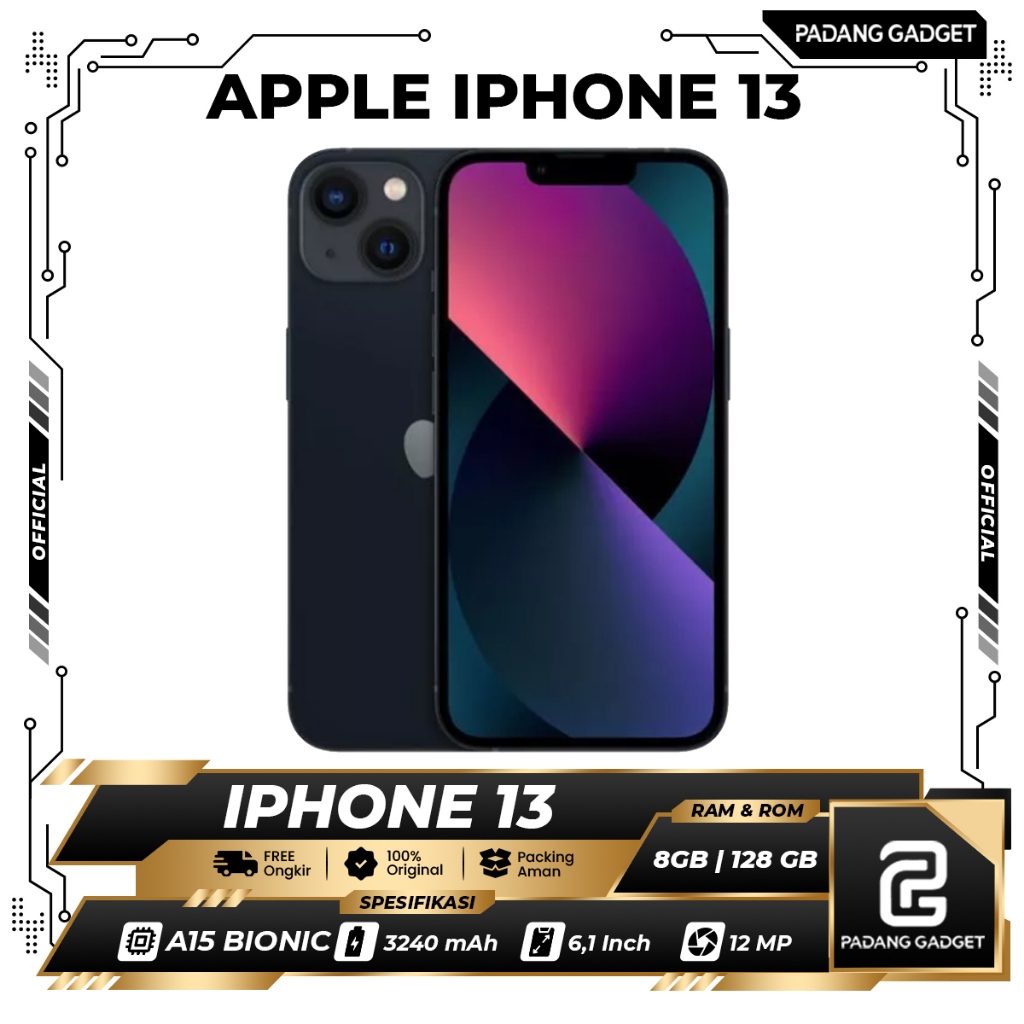 Iphone 13 128 GB Baru New Segel Original Garansi Resmi Indonesia 12 Bulan