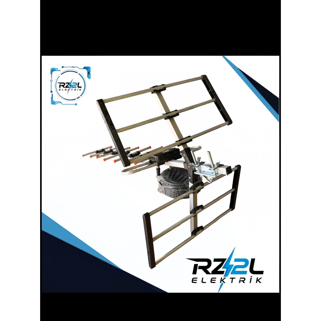 Antena TV Alise Out/indoor  Digital Analog Model Grid Penguat Sinyal Full Set