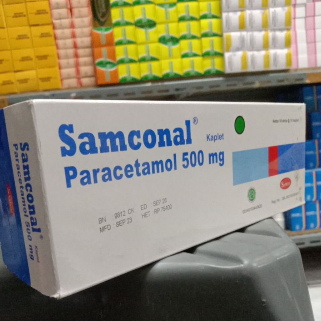 Samconal tablet 1 box Paracetamol isi 10 strip