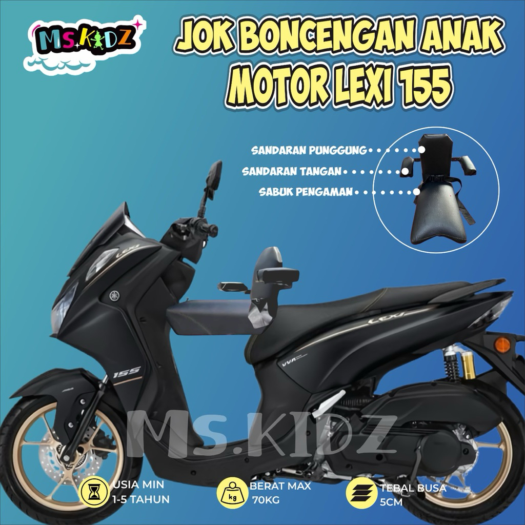 Jok Boncengan Anak Dengan Sandaran Motor LEXI LX 155 Kursi Dudukan Anak Motor Matic
