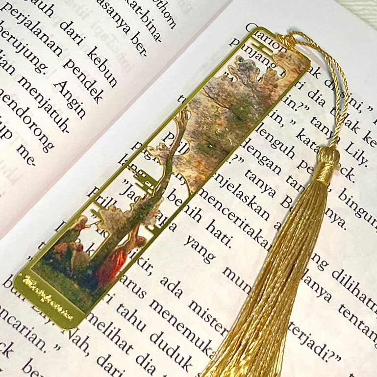 

SPECIALVORYU Bookmark Logam Tassel Lukisan Emas / Pembatas Buku / Penanda Gaya Lukisan Minyak