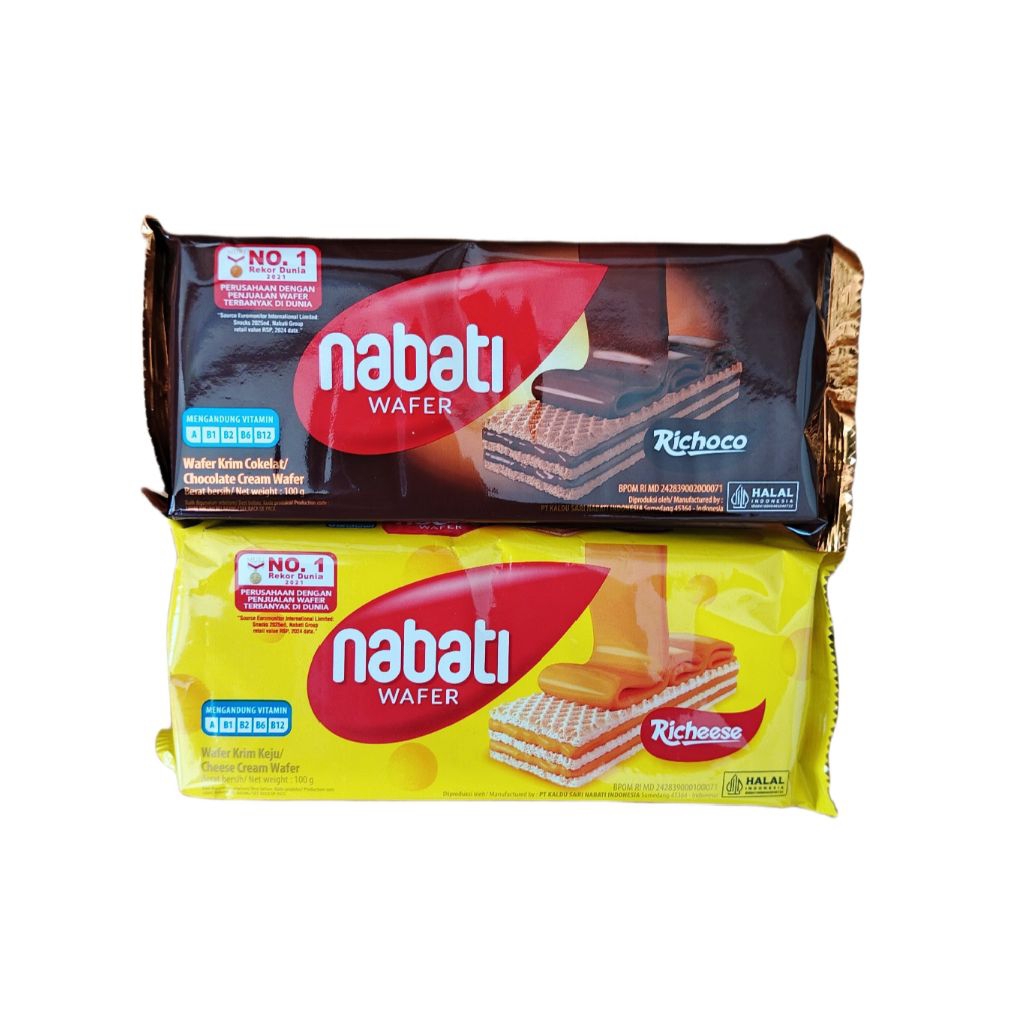

Nabati Wafer jumbo 110g rasa coklat dan keju