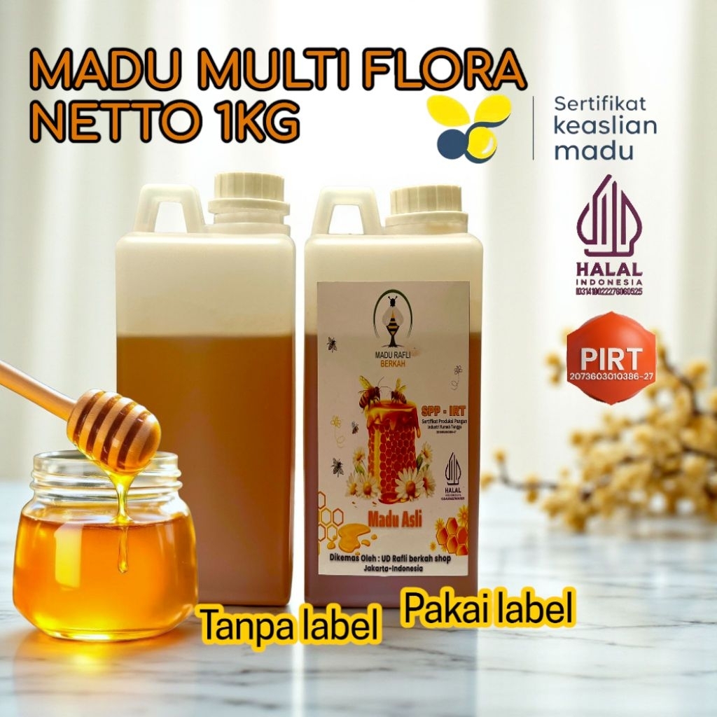 

MADU MULTI FLORA PREMIUM 1KG_ASLI TANPA CAMPURAN TERUJI LABORATORIUM