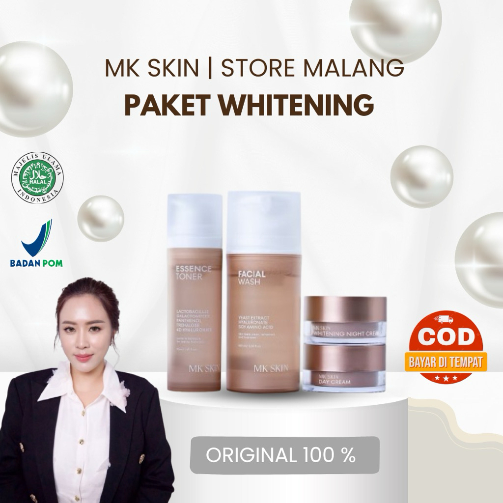 Paket Whitening MK Skin | skincare glowing | skincare mencerahkan wajah | skincare lokal bpom | pake