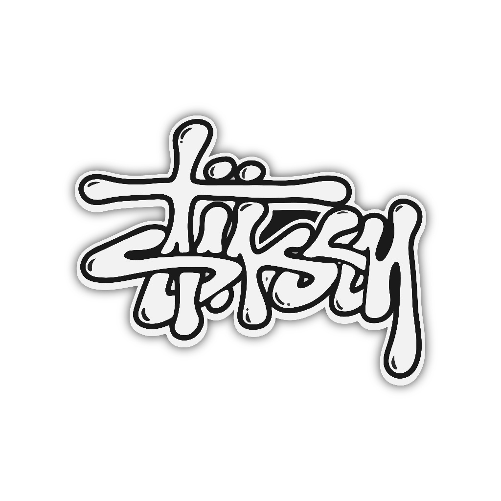 

ZV104 sticker stussy karakter kartun anime aesthetic, stiker vinyl satuan