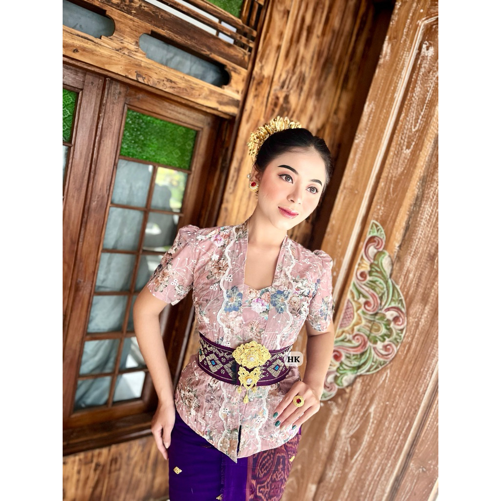 kebaya bahan katun bordir lubang
