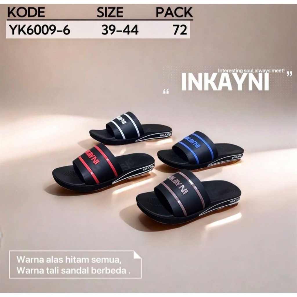 INKAYNI Sandal Slop Pria Size 39/44