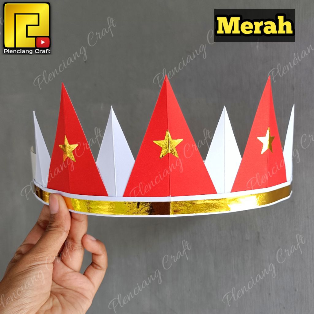[K.A] King mahkota raja handmade dari kertas untuk Tari / MPLS /MOS /kegiatan P5 anak sekolah