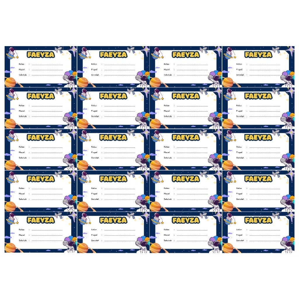 

stiker nama buku sekolah