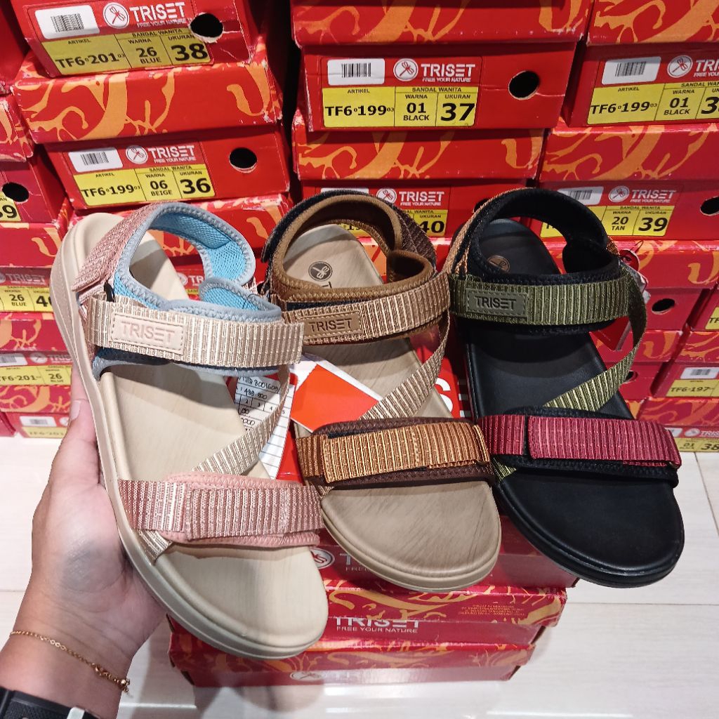 sepatu sandal/sandal tali TRISET❗️ori matahari