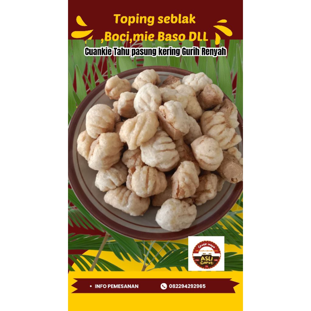 

Cuankie Tahu pasung isi 150pcs