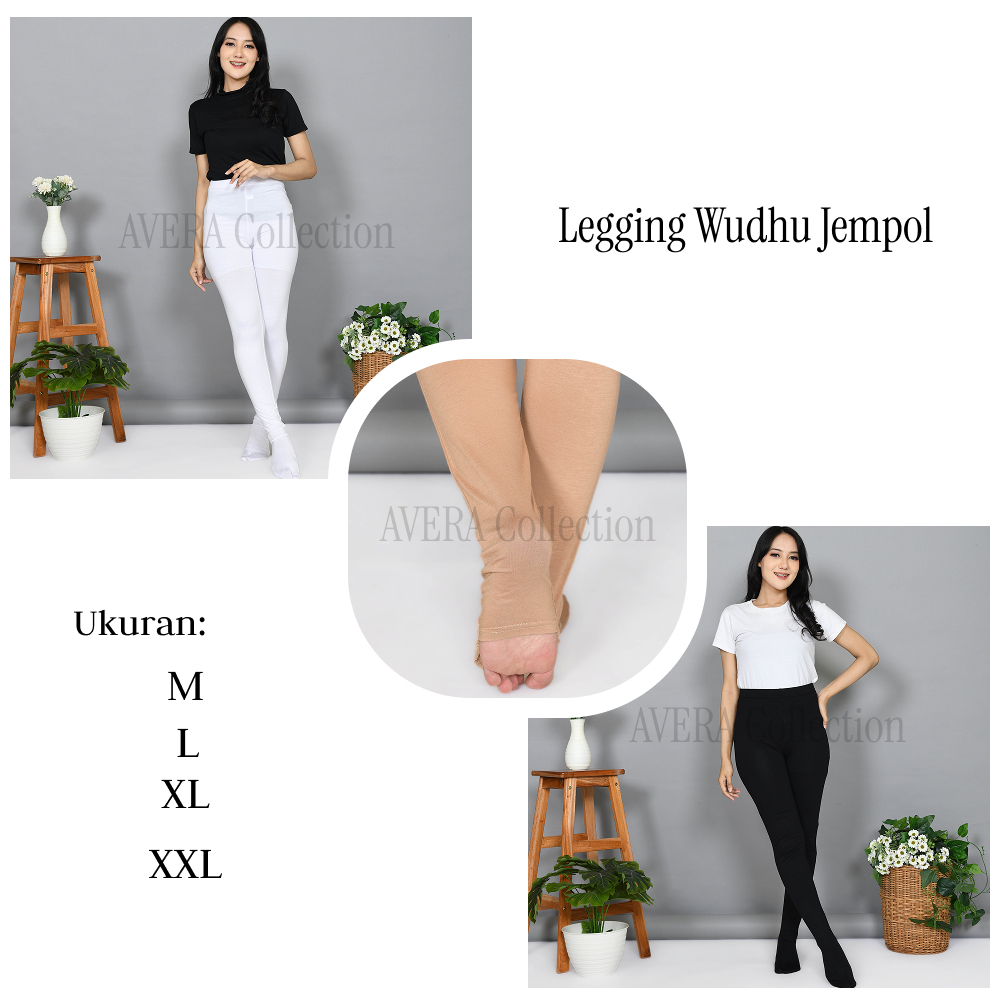 Legging Wudhu Jempol Spandek Rayon Premium