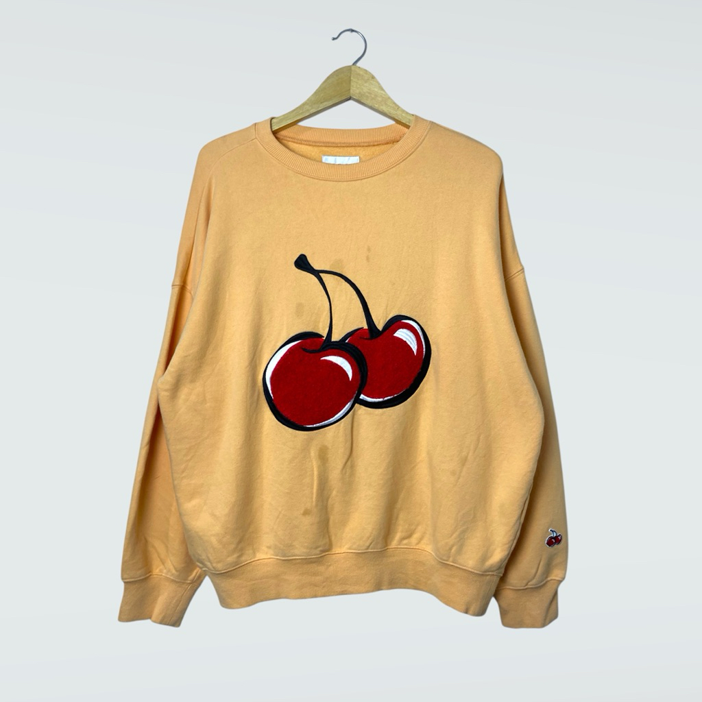 crewneck kirsh cherry orange second