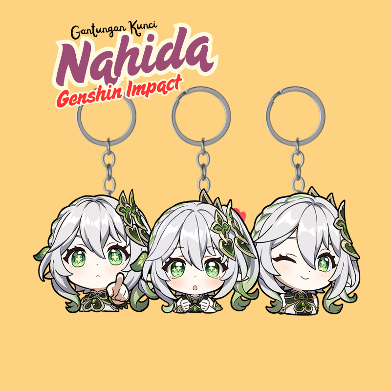 Ganci Nahida | Gantungan Kunci Akrilik UV 2 Sisi Cutting Laser Premium | Keychain Merch Genshin Impa