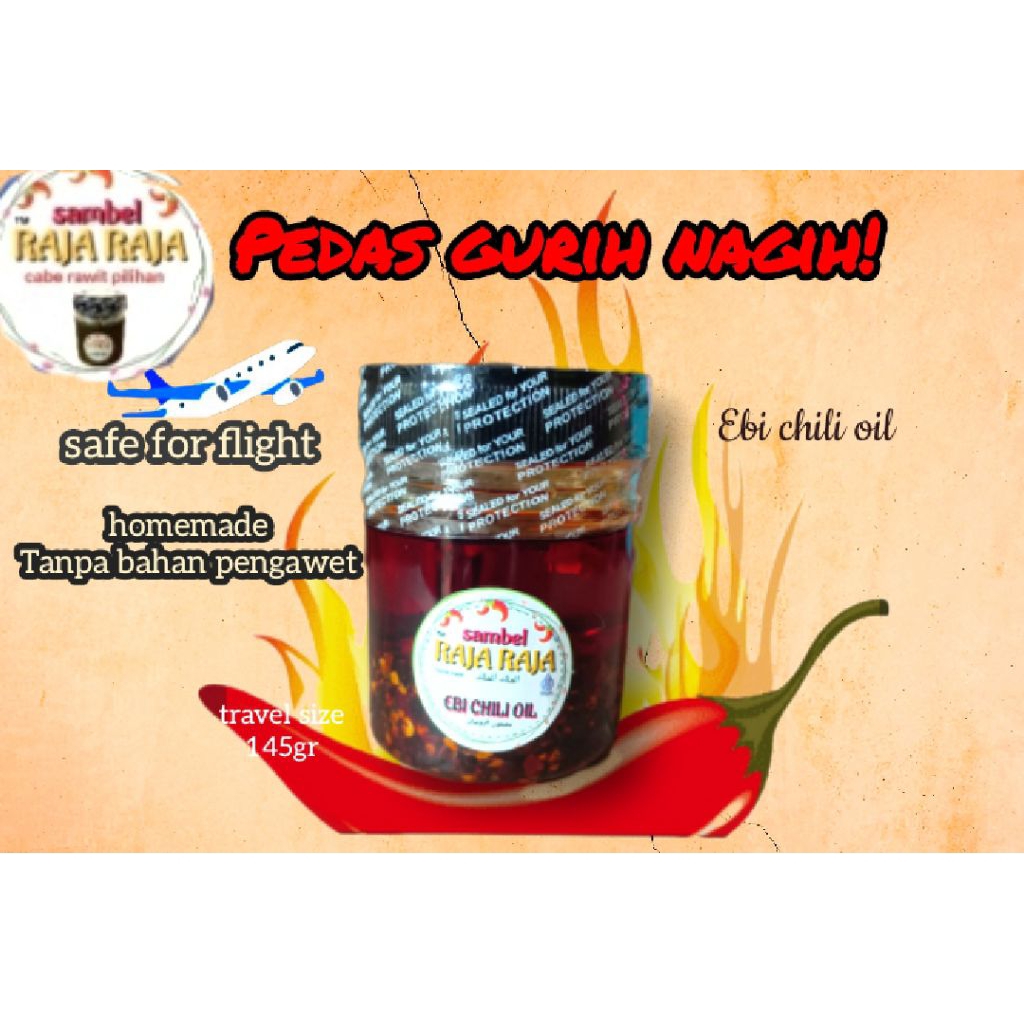 

CHILI OIL EBI 145gr SAMBAL RAJARAJA
