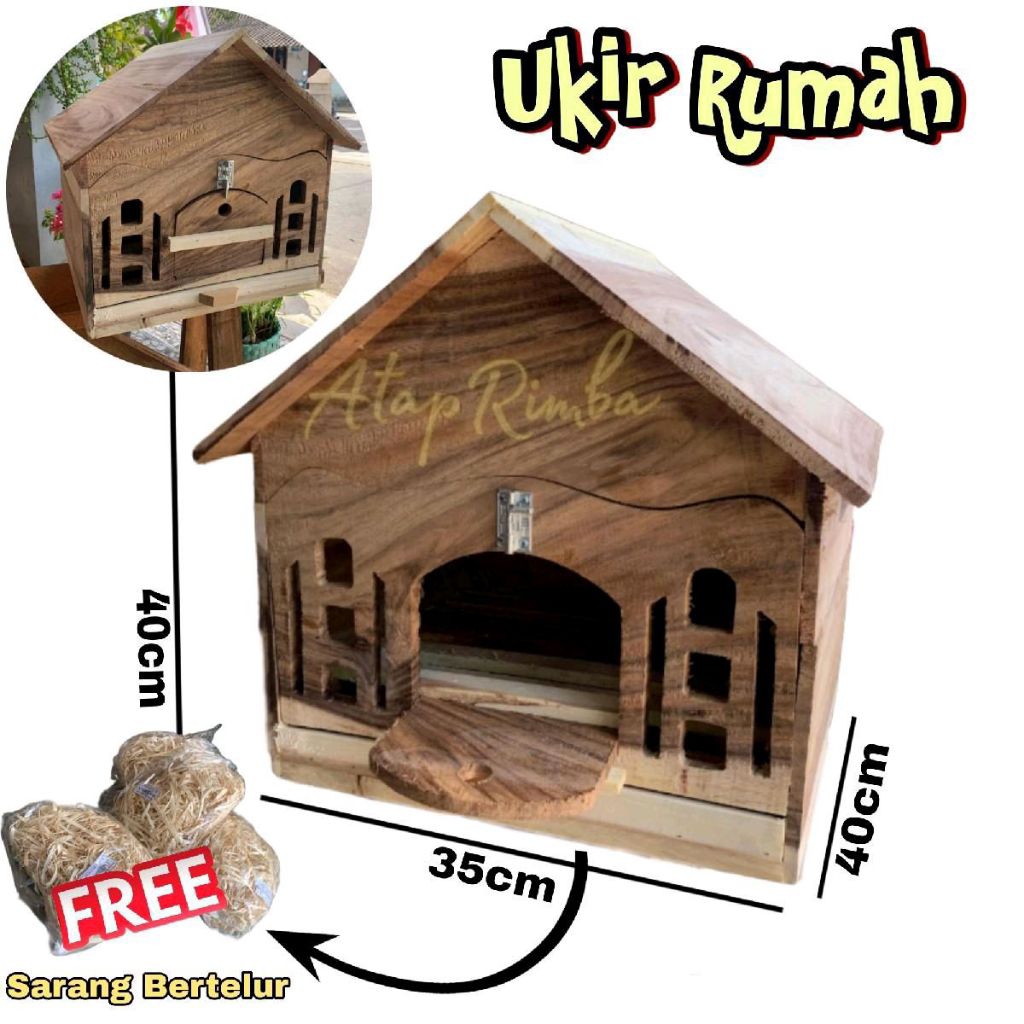 Gupon merpati model ukir rumah