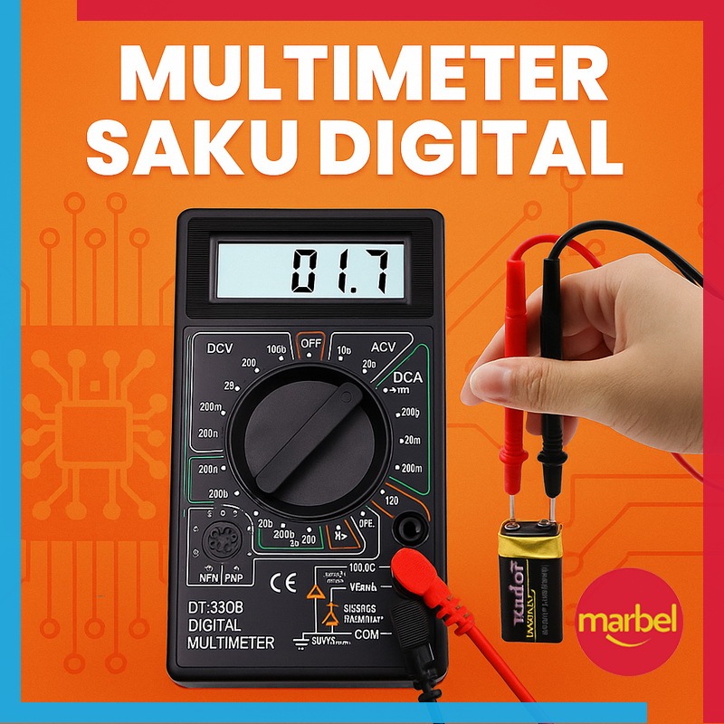 Multimeter Avometer Digital Saku Mini Portable Akurat Vaztar