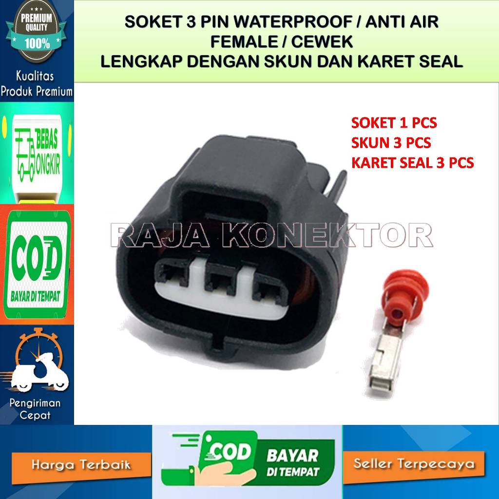 SOKET 3 PIN SENSOR MAP AVANZA XENIA RUSH TERIOS COROLLA GREAT KIJANG SOLUNA-SOKET 3 PIN-SOKET 3 PIN