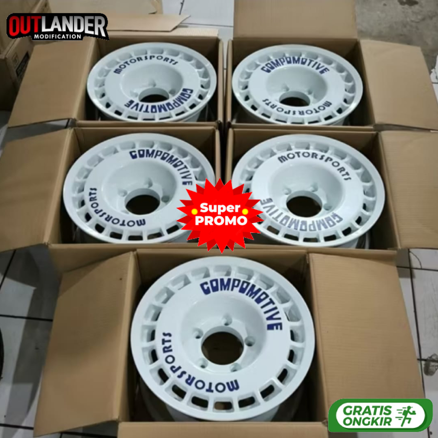 velg compomotive R15 velg mobil Feroza,Taft CJ Escudo,Jimny, Katana dll velg R15 pcd 5x139,7