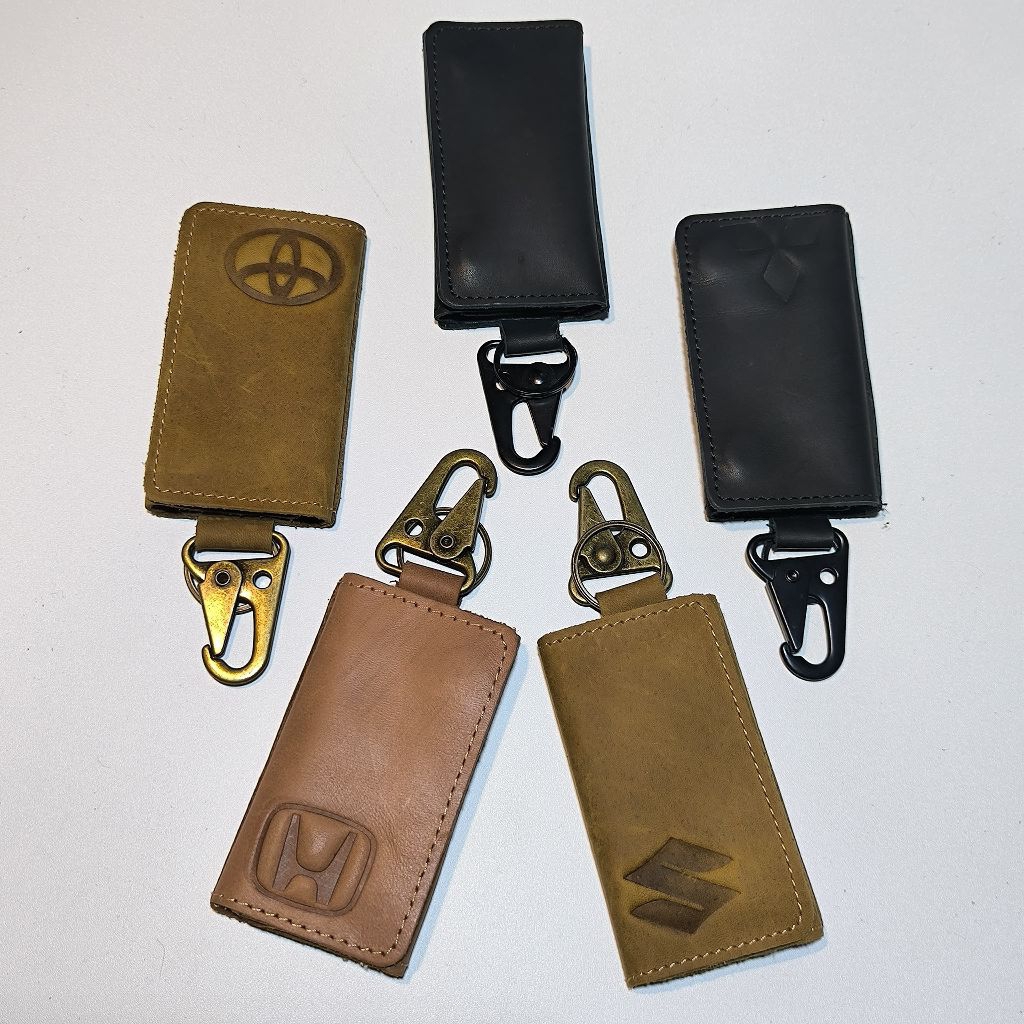 Desyallshop Dompet Kunci Kulit Asli/Dompet Gantungan Kunci Stnk Kulit Asli/Dompet Stnk Mobil Kulit